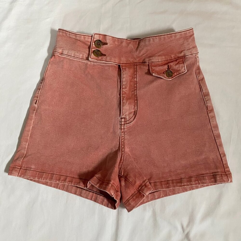 We The Free High-Waisted Sammi Retro Shorts Copper Size 29 Free People High-Rise